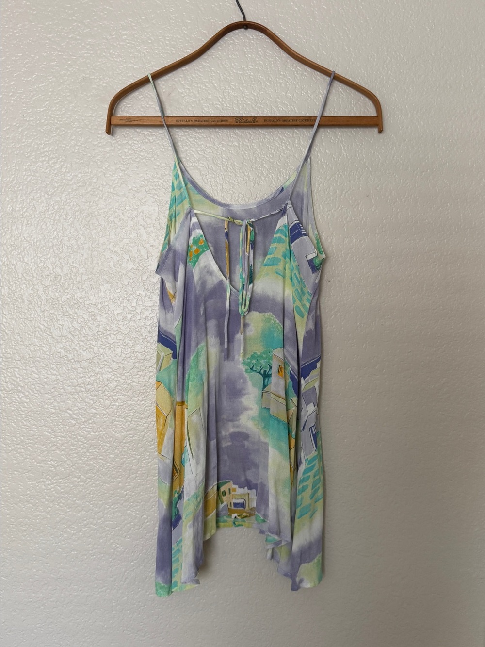Kiosk Spaghetti Strap Mini Slip Dress - Village Lavender, Yellow, size 6/8 - Picture 2 of 5